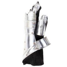 Vidaxl Srednjeveške viteške rokavice replika LARP srebrne jeklo