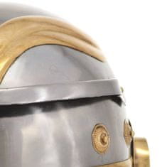 Vidaxl Rimska vojaška čelada starinska kopija LARP srebrno jeklo