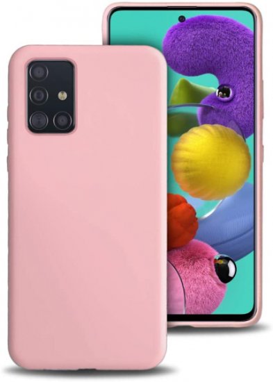Ovitek za Samsung Galaxy A71, silikonski, mat roza