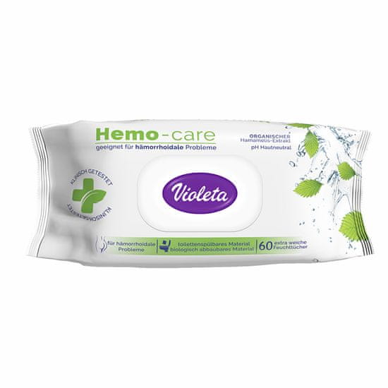 Violeta HemoCare toaletni papir, vlažilni, 60/1