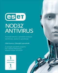 ESET protivirusna zaščita NOD32 Antivirus OEM, 1 leto