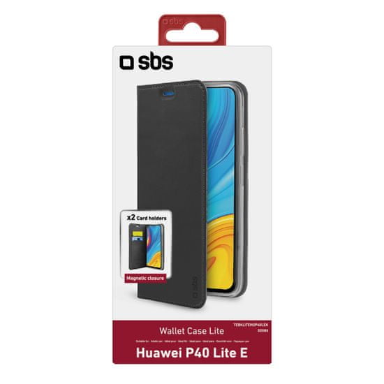 SBS Lite ovitek za Huawei P40 LITE E, preklopni črn