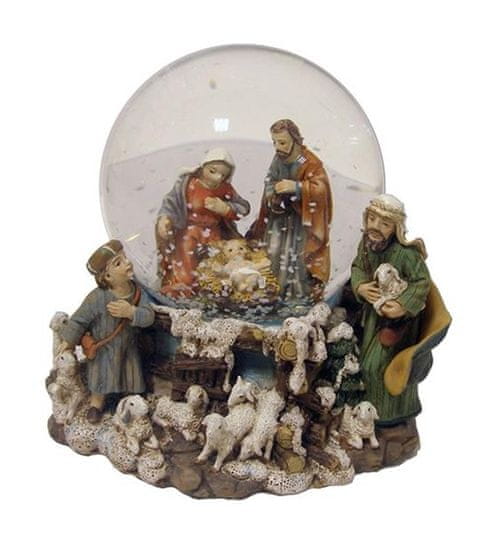 DUE ESSE snežna krogla, božična scena, 11 x 11 cm
