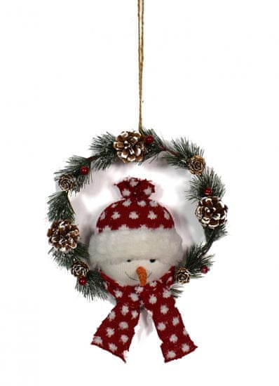 DUE ESSE božični venec z snežakom, Ø 25 cm