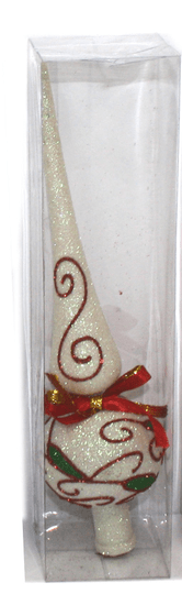DUE ESSE božični okrasek - konica, bela, 24 cm