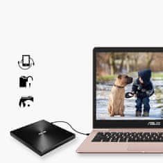 ASUS SDRW-08U9M-U zunanji DVD zapisovalnik, USB-C+A, črn