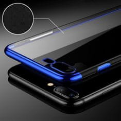 Elegance ovitek za Apple iPhone 11 Pro, silikonski, ultra tanek, prozoren z modrim robom