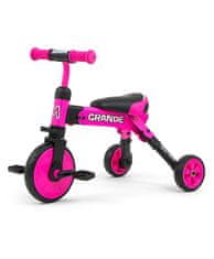 MILLY MALLY Otroški tricikel 2v1 Grande roza