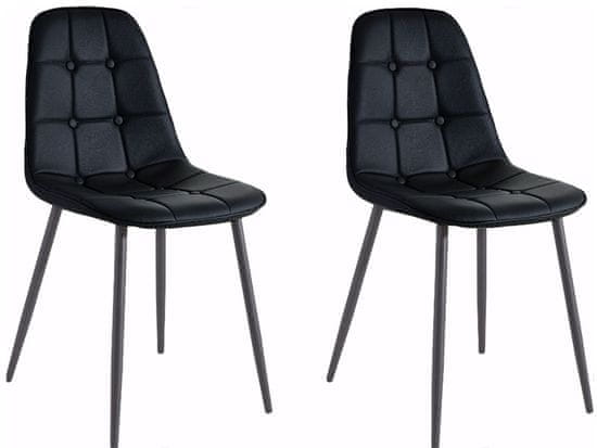 Danish Style Jedilni stoli Titte (SET 4 kosi), črni