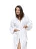 Ženski kopalni plašč s kapuco 01 Bel Kopalni plašč velikosti L