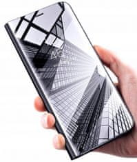 Onasi Clear View ovitek za Samsung Galaxy A71 A715, preklopni, črn