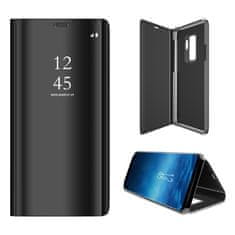 Onasi Clear View ovitek za Samsung Galaxy A71 A715, preklopni, črn