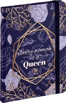 nb grafo Notes A5 črte trde platnice, 96 listov, z elastiko, 0687.07, Golden moder