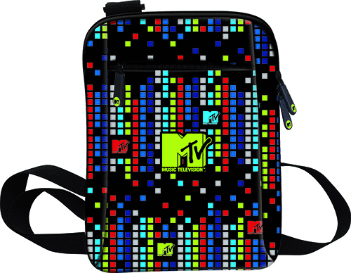 MTV torba, 18 x 25 x 2 cm, naramna, raznobarvna