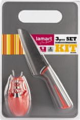 Lamart komplet nož, brusilnik, rezalna deska (LT2099)