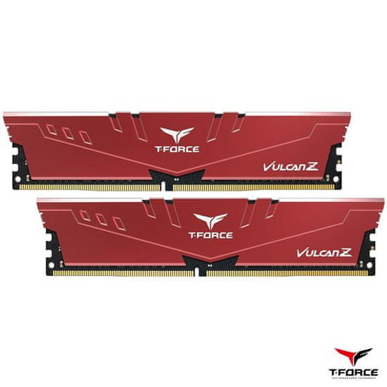 TeamGroup T-Force Vulcan Z pomnilnik (RAM), DDR4 16 GB (2x8GB), 3200 MHz, CL16, 1,35V, rdeč (TLZRD416G3200HC16CDC01)