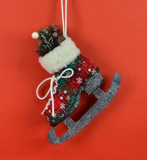 DUE ESSE božični okrasek iz blaga 1 – drsalke, 17 cm