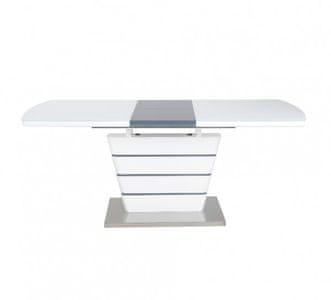 Raztegljiva miza Rox, bela/siva, 120 cm
