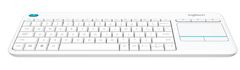 Logitech K400 Plus brezžična tipkovnica, bela