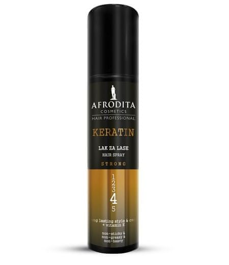 Kozmetika Afrodita Hair Professional lak za lase, Strong, keratin, 200 ml