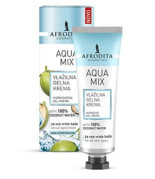 Kozmetika Afrodita Aqua Mix krema za obraz, vlažilna, gelna, 50 ml