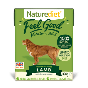 NatureDiet Feel Good pasja hrana Lamb, 390 g