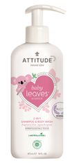 Attitude Baby leaves Baby milo in šampon za telo (2 v 1) brez vonja, 473 ml