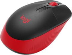 Logitech M190 Wireless miška, rdeča