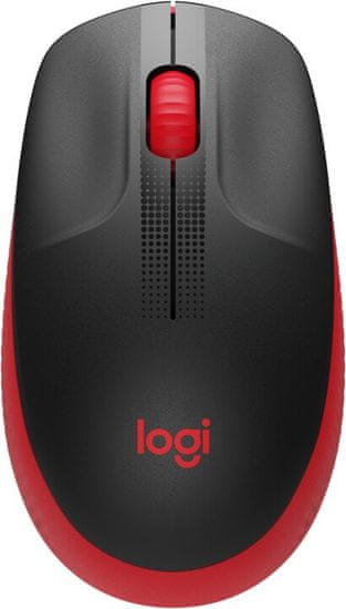 Logitech M190 Wireless miška, rdeča