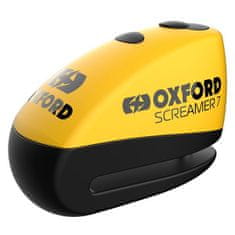 Oxford Screamer 7 ključavnica za disk z alarmom rumeno-črna