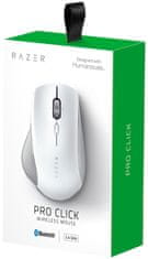 Razer Pro Click brezžična miška, bela