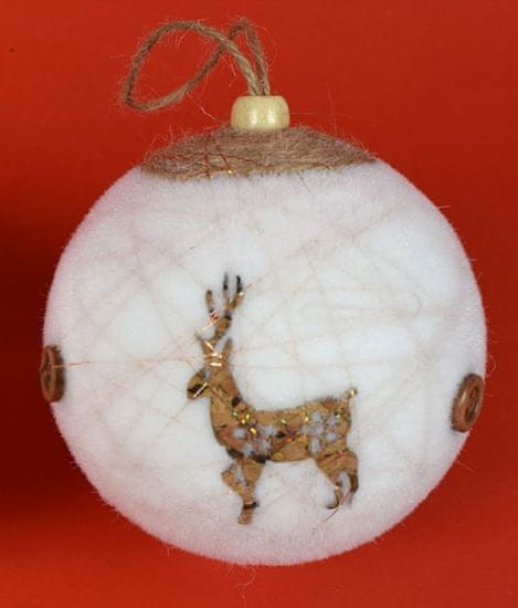 DUE ESSE Set 8 božičnih kroglic Ø 6 cm, jeleni