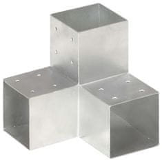 shumee vidaXL Spojnik za steber Y oblike pocinkana kovina 101x101 mm