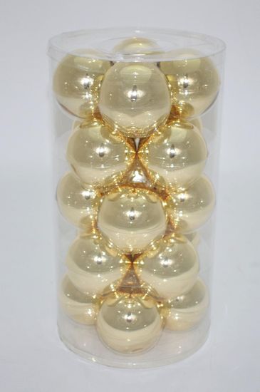 DUE ESSE Set 20 zlatih steklenih božičnih kroglic, Ø 7 cm