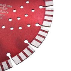 Vidaxl Diamantni rezalni disk s turbo in luknjami iz jekla 230 mm