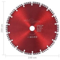 Vidaxl Diamantni rezalni disk s turbo jeklom 230 mm