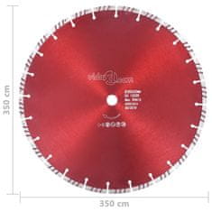 Greatstore Diamantni rezalni disk s turbo jeklom 350 mm