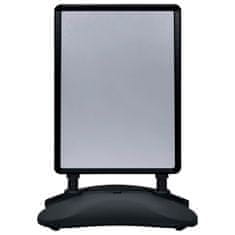 Vidaxl A1 stojalo za plakat s podstavkom črno iz aluminijeve zlitine