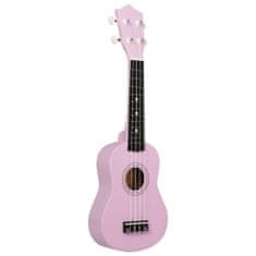 Greatstore Otroški ukulele soprano s torbo roza 21"