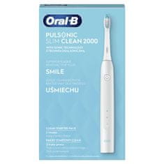 Oral-B Slim Clean 2000 White sonična električna zobna ščetka
