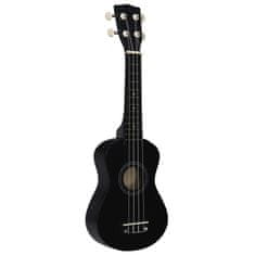 Greatstore Otroški ukulele soprano s torbo črn 21"