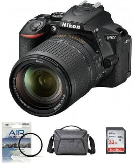 Nikon fotoaparat D-5600 kit 18-140VR + Fatbox 32GB + UV filter