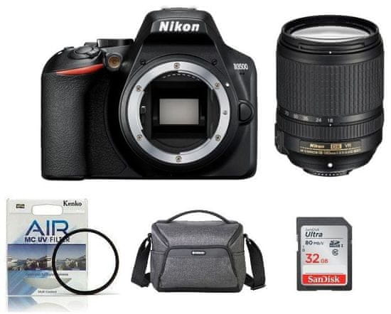 Nikon DSLR fotoaparat D3500 + 18-140VR + Fatbox 32GB + UV filter