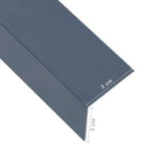 Vidaxl Kotne plošče L-oblike 90° 5 kosov antracitne 170 cm 30x30 mm