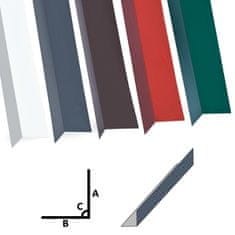Vidaxl Kotne plošče L-oblike 90° 5 kosov antracitne 170 cm 50x50 mm