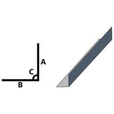 Vidaxl Kotne plošče L-oblike 90° 5 kosov antracitne 170 cm 50x50 mm
