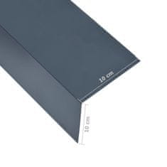 Vidaxl Kotne plošče L-oblike 90° 5 kosov antracitne 170 cm 100x100 mm