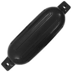 Vidaxl Odbijač za čoln 4 kosi črna 58,5x16,5 cm PVC