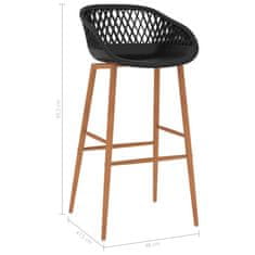 Vidaxl Barski stoli 4 kosi črni
