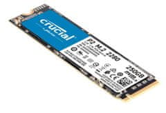 Crucial P2 SSD disk, 250 GB, M.2 80 mm PCI-e 3.0 x4 NVMe, 3D QLC